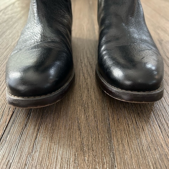 Franco Sarto Black Leather Marli Tall Riding Boots. Side Zip Excellent Condition - Picture 5 of 12